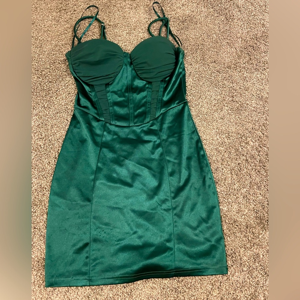 Windsor Teal Satin Gown